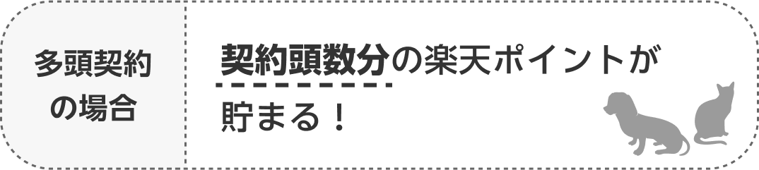 多頭契約の場合 契約頭数分の楽天ポイントが貯まります！