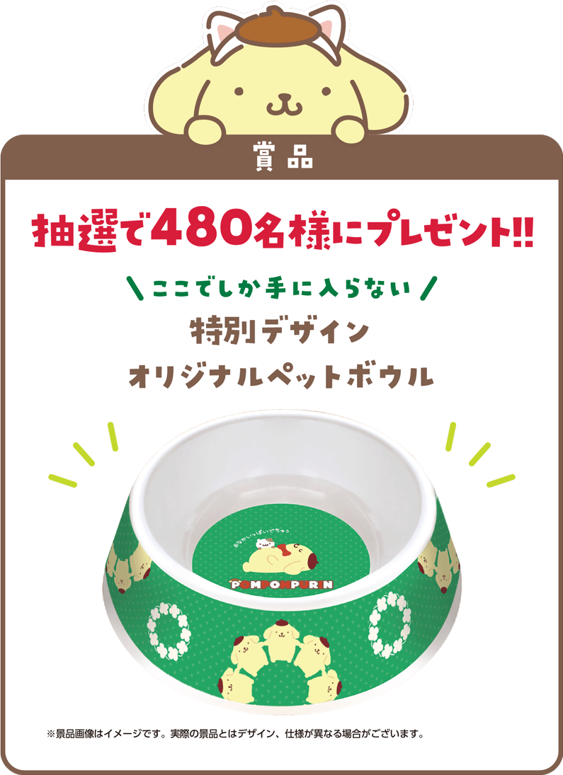 【抽選で480名様にプレゼント！！】ここでしか手に入らない 特別デザイン オリジナルペットボウル